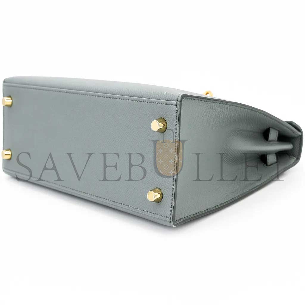 H**mes kelly 25 almond green epsom gold buckle (25*17*7cm)